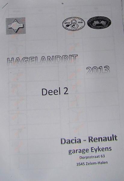 Hagelandrit 2013 org. Berke en Francis.JPG - Hagelanrit, een 100 km avondrit bestaande uit 2 delen.